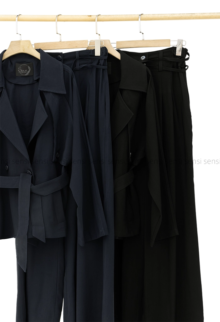 ست کت شلوار جلو شنل @کد1005370